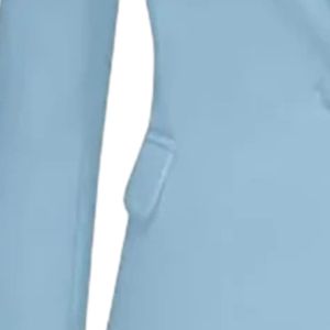Blazer professionnel bleu clair pour femme, à manches longues, revers cranté, bouton unique, coupe ajustée, veste de bureau formelle, tenue de travail élégante - Product Image 3
