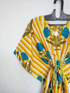 Robe Kaftan Vintage Bohème en Coton et Dentelle Faite à la Main, Coupe Ample Évasée, Tenue de Plage, Vêtement de Maternité, Cadeau Demoiselle d'Honneur, Lavable - Product Image 2