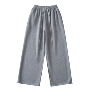 Pantalon de survêtement large pour homme, taille élastique avec cordon de serrage, décontracté, en coton et élasthanne de poids moyen, idéal pour l'automne - Product Image 5