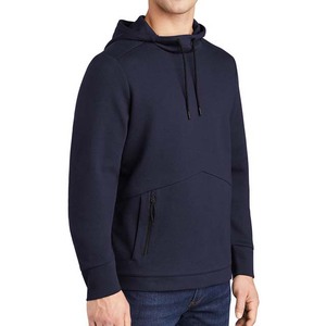 Sweat-shirt à capuche pour homme, couleur bleu marine, en coton molletonné, vêtements décontractés pour l'automne, sweat-shirts à capuche pour homme - Product Image 5