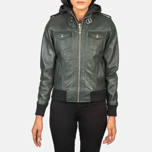 Wholesale Custom Fashion Motorbike Leather <b>Jacket</b> Casual Slim Fit PU Zipper Windproof Waterproof Faux Fur Lining Women Tweed - Product Image 5