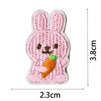 Ensemble d'appliques brodées 3D à repasser sur le thème des animaux mignons avec motifs de fleurs et de cœurs