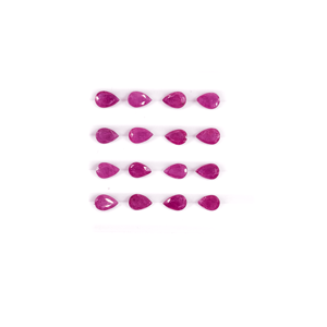 Rubis naturels de Bangkok, formes poire calibrées 3x5mm, pierres précieuses de rubis naturelles facettées en vrac pour la fabrication de bijoux, prêtes à l'emploi - Product Image 1