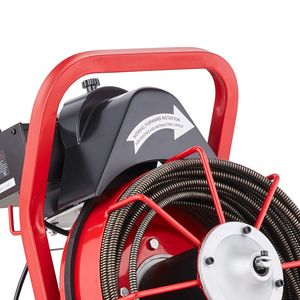 Macchina Elettrica per la Pulizia degli Scarichi da 250W, Spirale per Fognature da 75FT x 3/8 Pollici, Alimentazione Manuale, 4 Frese, Agente per Dragaggio Tubi - Product Image 5