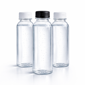 Botella de Plástico PET Transparente de 500 ml, Grado Alimenticio, Desechable, para Agua Mineral, Bebidas, Jugos, Caña de Azúcar, con Tapa de Rosca, Recubrimiento UV, Redonda - Product Image 4