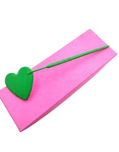 Getup Brosons Impex Heart Shape Handheld <b>Mirror</b> 3X Magnifying <b>Plastic</b> Single Side Green Color - Product Image 2