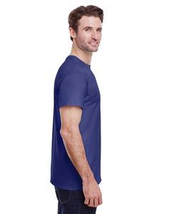 T-shirt décontracté pour homme, style streetwear, manches courtes, séchage rapide, respirant, jaune, 100% coton, jersey uni teint, coupe classique - Product Image 4