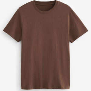 Camiseta Casual de Manga Corta para Hombre, Cuello Redondo, Color Gris, Tejido de Punto, Diseño Liso Teñido - Product Image 6