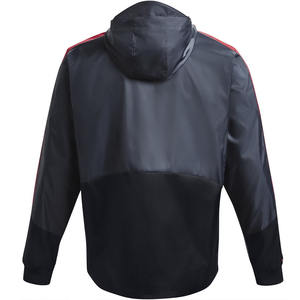 Chaqueta cortavientos para hombre con MOQ bajo, logotipo bordado personalizado, con capucha, impermeable, ligera, para viaje. - Product Image 6