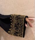 Abaya Negra de Manga Larga para Mujer, Túnica Musulmana Bordada, Vestido Holgado para Oración, Uso Diario - Product Image 4