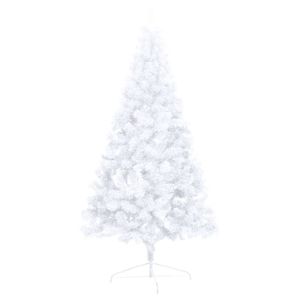 Árbol de Navidad Artificial Blanco de 82.7 Pulgadas, Preiluminado, con Juego de Bolas para Decoración de Paredes en Fiestas - Product Image 5