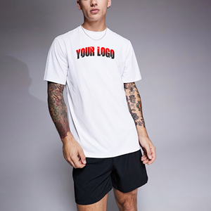 Conjunto de Camiseta y Pantalones Cortos para Hombre, 100% Algodón, Estilo Urbano, Cuello Redondo, Personalizable para Fábrica, OEM - Product Image 1