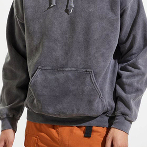 Sudadera con capucha oversize personalizada vintage desgastada de alto gramaje con bordado 3D de 500 g/m² estilo streetwear lavada, holgada y con efecto acid wash - Product Image 5