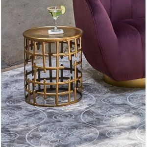 Decorative Hammered Metal Side <b>Table</b> With Unique Texture Finish For Luxury Home And Office Decoration - Product Image 2