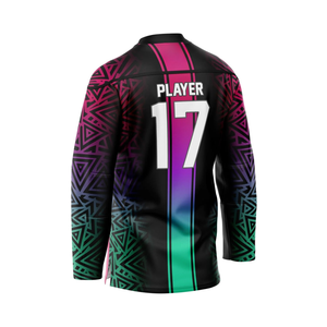 Ice Hockey Sublimation Jerseys With Advanced <b>Cooling</b> Mesh Fabric Tackle Twill Jersey Team Identity Patch And Long Lasting Fabric - Product Image 4