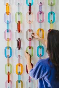 Decoración de Pared con Cadena de Eslabones en Forma de Búho, Hecha a Mano con Resina Ecológica, Adornos para el Hogar, Muy Adorables - Product Image 6