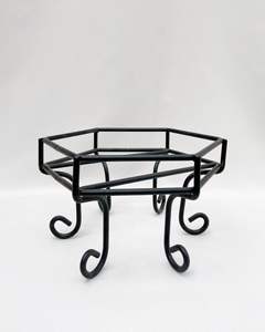 Support de pot de fleurs en fer contemporain, élégant support de plantes en métal pour la décoration intérieure et extérieure moderne - Product Image 3