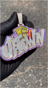 Collar con Colgante de Iniciales Personalizadas Estilo Hip Hop, con Diamantes Moissanite VVS, Plata de Ley 925, Cadena con Nombre en Letras, para Hombre, Regalo - Product Image 2