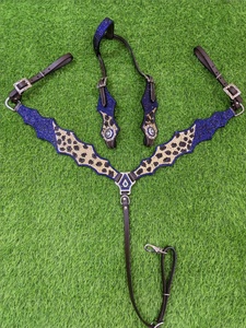 Nouvelle Selle de Cheval de Qualité Supérieure en Cuir, Modèle Western, avec Têtière et Collier de Poitrail Personnalisés en Pierre – Collection 2026 à Succès - Product Image 1