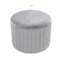 Pouf de salon rond haut de gamme personnalisé, tabouret rembourré et capitonné, meuble moderne, ottoman en tissu