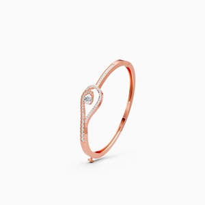 Bracelet Kada Eternal Swirl avec diamants cultivés en laboratoire, 1,37 carat, en or jaune 9 carats, or blanc, or rose - Product Image 3