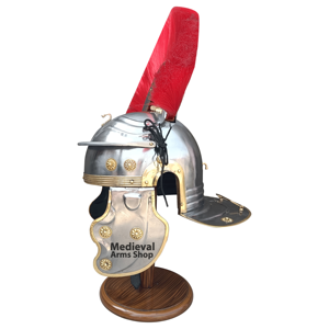 Casco de Centurión Romano Hecho a Mano en Acero Suave, Diseño Grabado Plateado, Armadura Antigua, Pieza de Arte Coleccionable para Navidad - Product Image 2