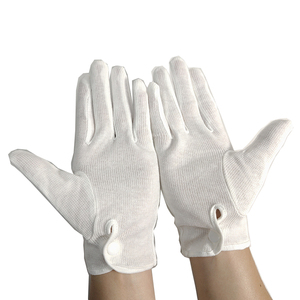 Guantes de Limpieza de Joyería de Algodón Blanco con Textura Completa y Logotipo Personalizado de Fábrica Directa, Talla M CS004, China - Product Image 2