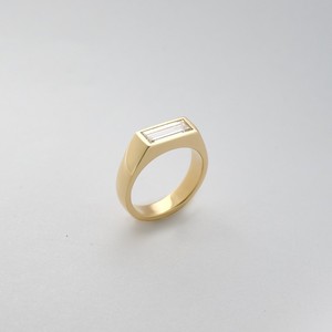 1CT Lab Grown Baguette Diamond Bezel <b>Set</b> Solid 14K Yellow <b>Gold</b> IGI Certified Chunky Signet Style Engagement <b>Ring</b> Custom Fine - Product Image 4