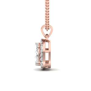 จี้เพชรทรงสามเหลี่ยมแบบเฮโลเซ็ตติ้ง ได้รับการรับรองจาก GIA เพชรธรรมชาติ ทองคำขาวสำหรับผู้หญิง ดีไซน์โดดเด่นมีเอกลักษณ์ - Product Image 2