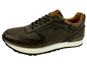 Chaussures de marche pour hommes en cuir véritable à lacets, respirantes, légères, anti-odeur, semelle extérieure en caoutchouc antidérapante, toutes saisons, décontractées - Product Image 5