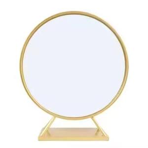 Espejo de tocador, espejo de mesa de metal, espejo de maquillaje con soporte para tocador, espejo cosmético para baño - Product Image 1