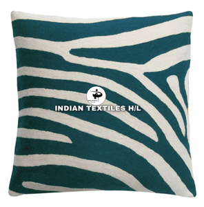 Luxury Wool Cushion <b>Cover</b> Kashmiri Embroidery Handmade Chain Stitch Geometric Vintage for <b>Sofa</b>/Couch Living Room Hot Selling - Product Image 3