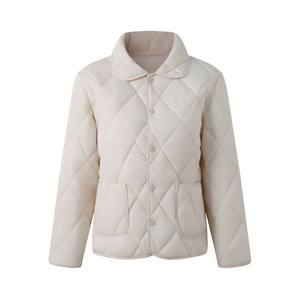 Cappotto Morbido e Delicato sulla Pelle con Trapuntatura a Rombi, Tasca sul Risvolto, Caldo per Autunno e Inverno - Product Image 3