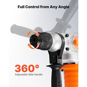 Trapano a percussione elettrico SDS-Plus professionale con cavo, per impieghi gravosi, con 3 punte (piatte/a scalpello) - Product Image 5