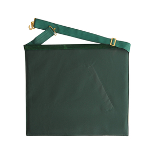 Delantal Masónico Profesional Hecho a Mano Sovereign Master Allied Degrees, Terciopelo Verde con Trenza Dorada, Regalia Fraternal Masónica - Product Image 2