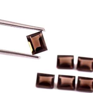 ควอตซ์สโมคกี้สีน้ำตาลธรรมชาติขนาด 3x6 มม. รูปทรงบาแกตต์เจียระไนแบบเหลี่ยมเพชรพลอย คุณภาพ AAA++ สำหรับทำเครื่องประดับ ขายส่งจำนวนมาก - Product Image 2