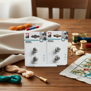 2 piezas DEDAL 18*18mm Capuchón de dedal plateado para costura - Product Image 3