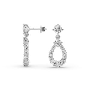 Boucles d'oreilles en diamant de laboratoire rond brillant de 1,54 carat, or 14K 10K, style unique et léger, vente en gros, fournisseur de bijoux B2B - Product Image 5