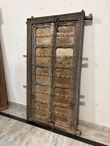 Paneles de Puerta de Madera Maciza Antiguos con Marco Tallado a Mano, Duraderos y Ecológicos para Puerta Principal de Villa de Lujo, Uso en Sala de Estar Exterior - Product Image 3