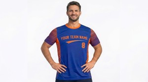 Maillot de sport personnalisé en polyester 100 % avec impression par sublimation et sérigraphie, séchage rapide, respirant, uniforme d'équipe, t-shirt - Product Image 3