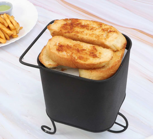 Contenedor de Almacenamiento Resistente, Moderno, Impermeable y Sostenible, de Metal Negro, con Asa y Ruedas, Cesta Utilitaria para Hogar y Jardín - Product Image 5