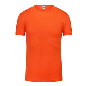El precio de fábrica suministra directamente la camiseta de tiras reflectantes de secado rápido con cuello redondo más barata 100% poliéster 200g camiseta unisex - Product Image 6