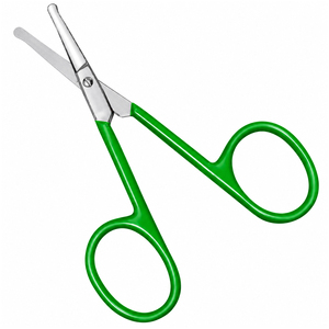 Tijeras de Manicura de Acero Inoxidable con Logotipo Personalizado, Punta Redonda, Tijeras para Recortar Vello Facial, Bigote y Nariz, Herramienta de Cuidado Personal Segura - Product Image 1