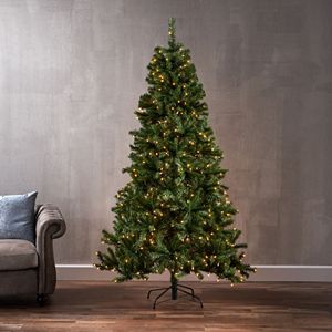 7 ft Hinged Christmas Tree with 500 <b>Lights</b> and 1110 <b>Branch</b> Tips for Festive Decorations - Product Image 3