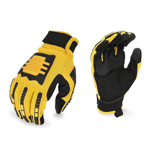 Guantes Profesionales de Algodón y Cuero de Alto Impacto, Guantes de Seguridad con Protección TPR, Guantes de Trabajo Industriales Resistentes - Product Image 1
