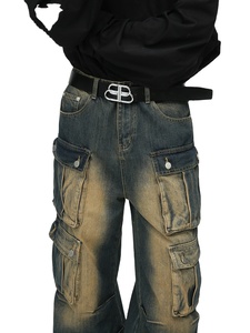 กางเกงยีนส์ผู้ชายทรงหลวมดีไซน์อเมริกันย้อนยุคใหม่สี่ฤดู - Product Image 4