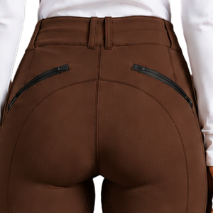 Women Chocolate <b>Brown</b> Horse Riding <b>Leggings</b> High Waist Equestrian Training Tights Stretch Rider Breeches Comfortable Sports Wear - Product Image 4