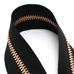 Luxe 5 #   Fermeture éclair en laiton couleur or rose, longueur personnalisée, pour sacs à main haut de gamme - Product Image 3