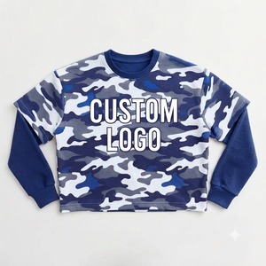 Athletic pink <b>red</b> caamo Color Block Sweatshirt Crewneck Long Sleeve Casual Sportswear Streetwear Urban Fashion Pullover <b>Top</b> - Product Image 3