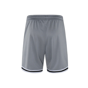 Shorts de baseball gris clair pour hommes avec cordon de serrage noir, bordure blanche et noire, respirant, séchage rapide, vêtements de sport pour la gym et l'entraînement - Product Image 2